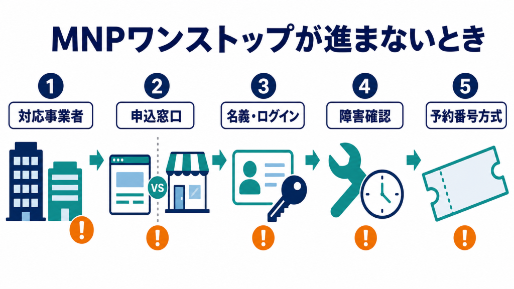 MNPワンストップが進まないときの確認手順